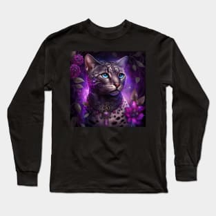 Shimmery Bengal Cat Long Sleeve T-Shirt